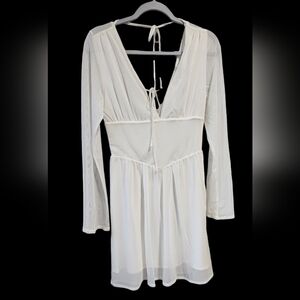 H&M white mesh dress